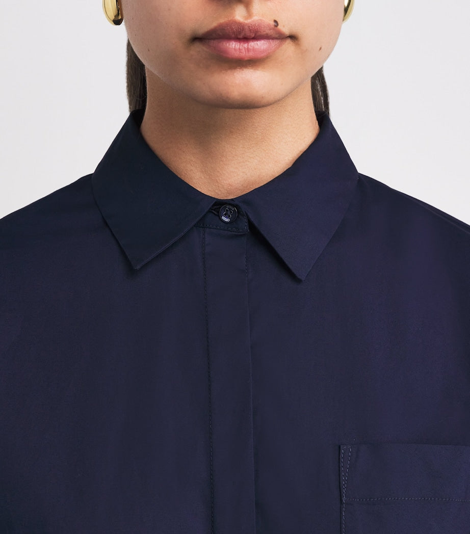 Navy Nico Mini Shirt Dress