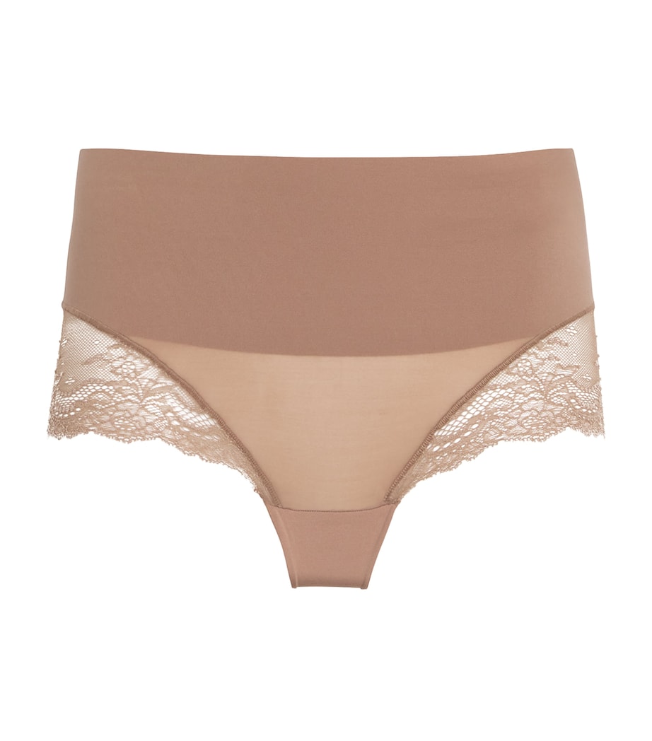 Beige Lace Undie-Tectable Hipster Briefs