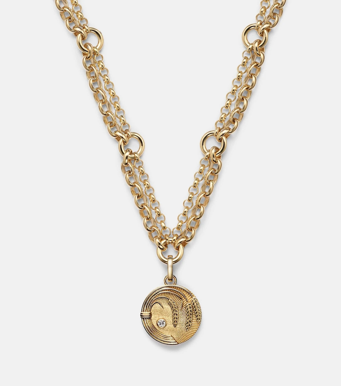 FoundRae - Infinite Gratitude 18kt gold pendant necklace with diamond