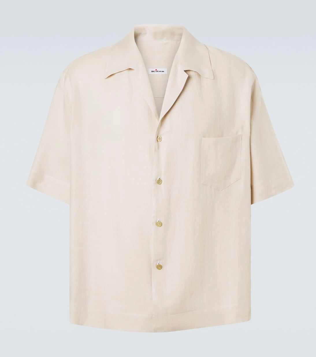 Kiton - Linen bowling shirt