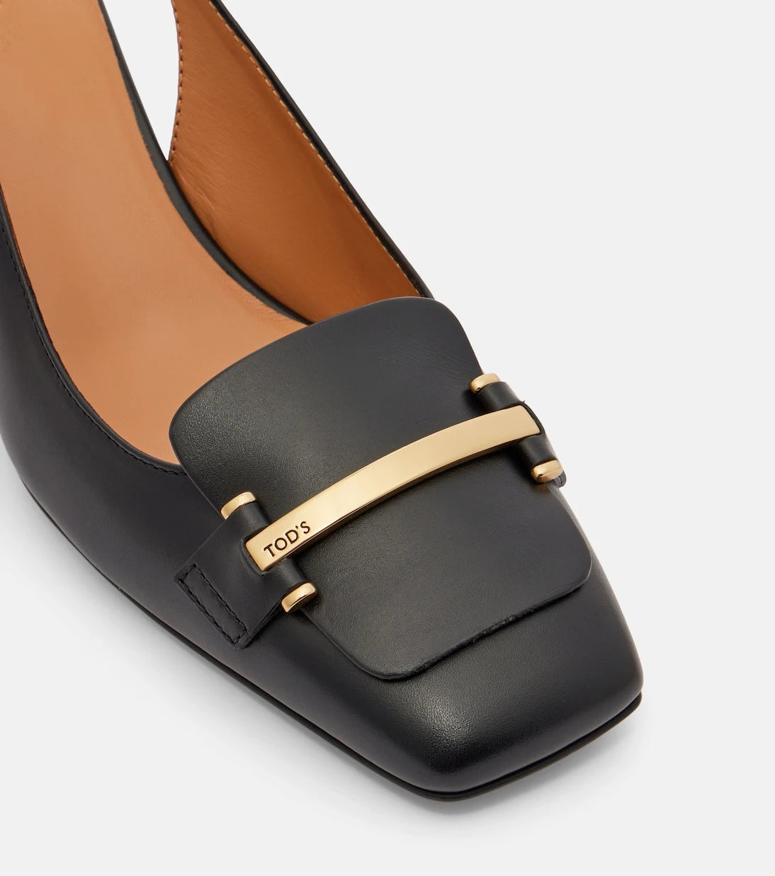 Tod's - 50 leather slingback pumps