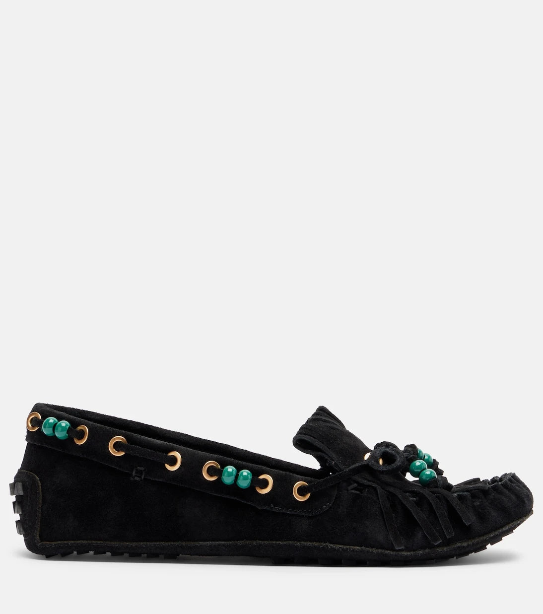 Farm Rio - Beaded suede boat shoes