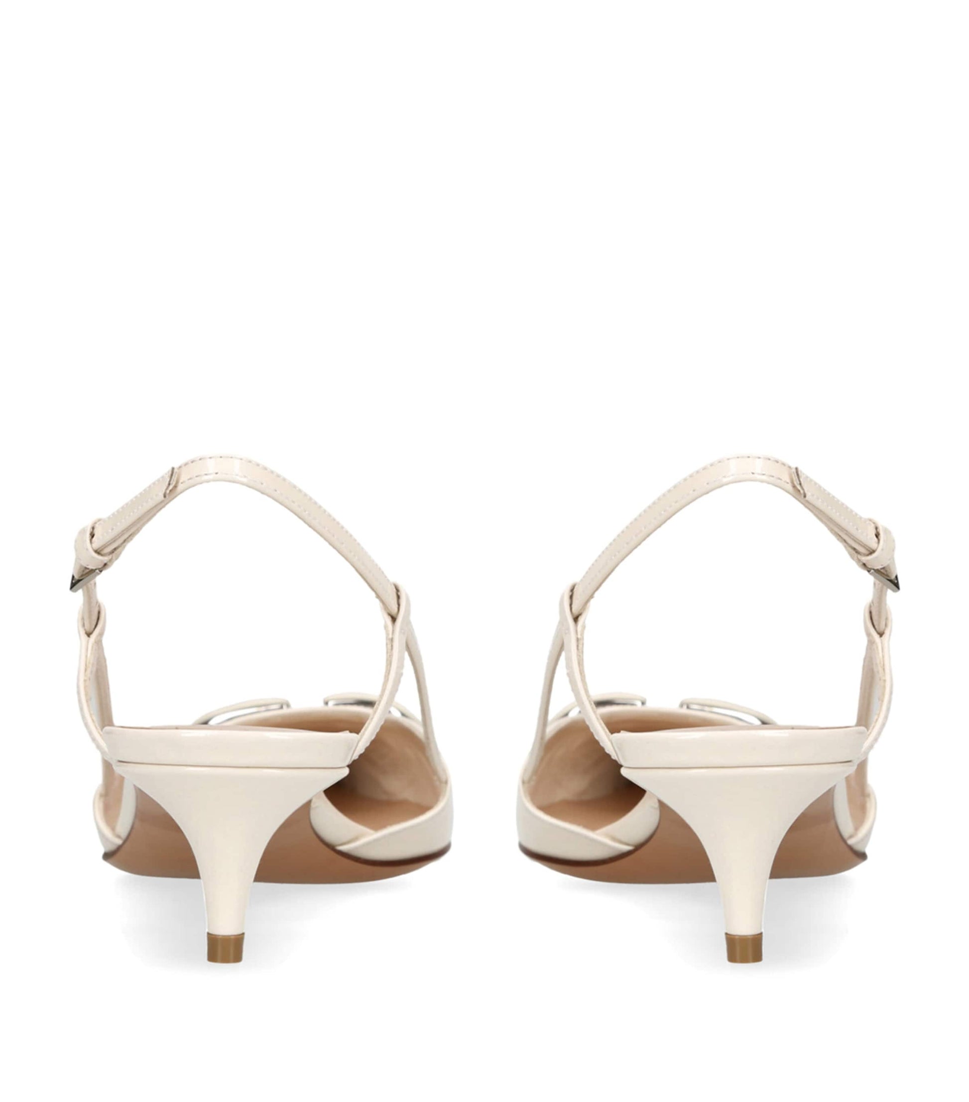 Valentino Garavani Ivory VLOGO Slingback Pumps 40