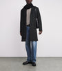 Black Wool-Blend Overcoat