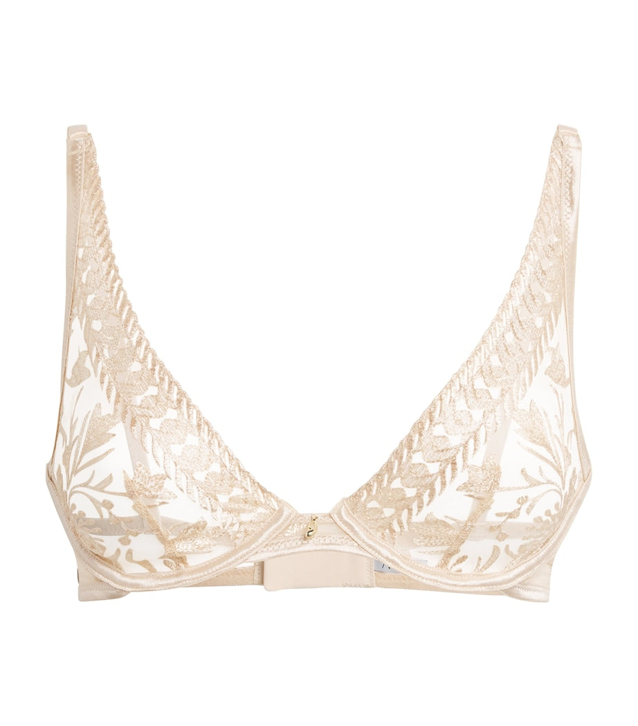 Embroidered Magnetic Spell Plunge Bra