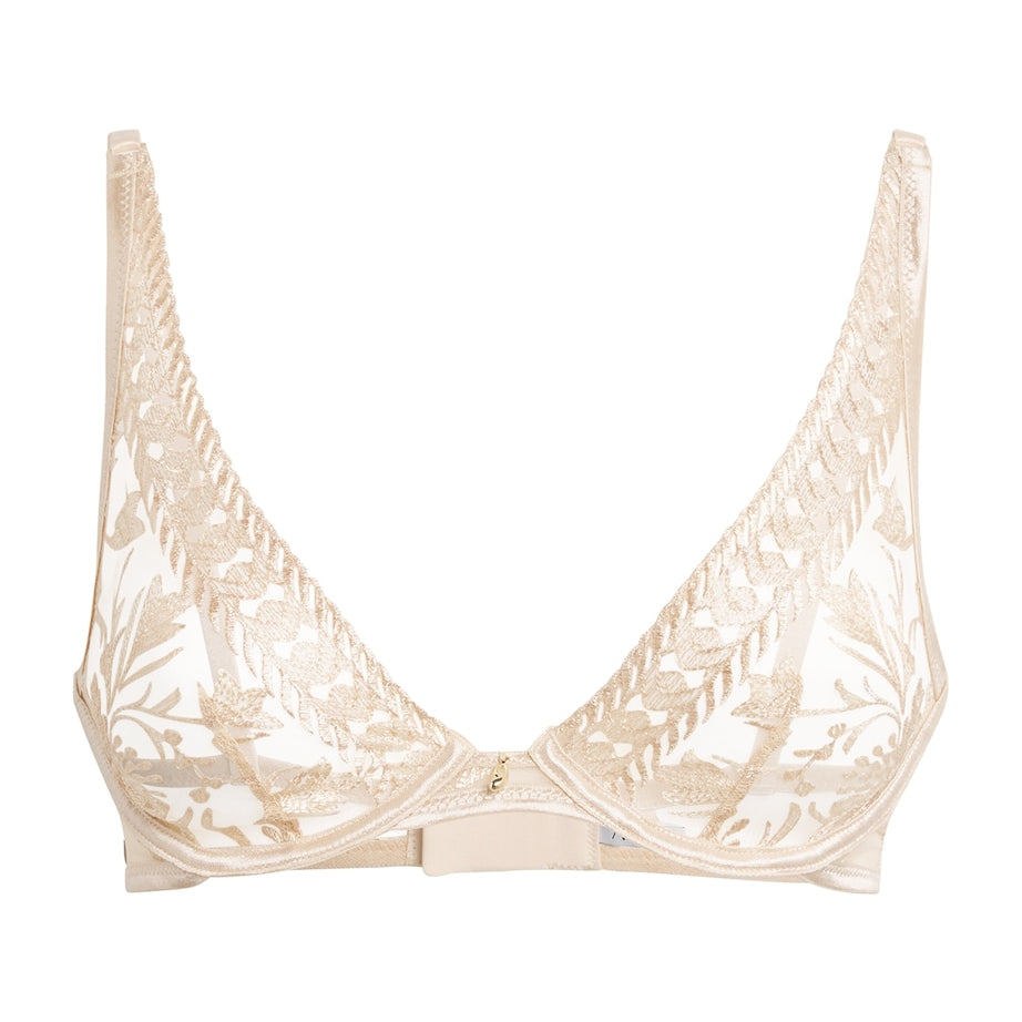Embroidered Magnetic Spell Plunge Bra