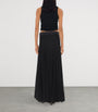 Burberry Black Pleated Maxi Skirt