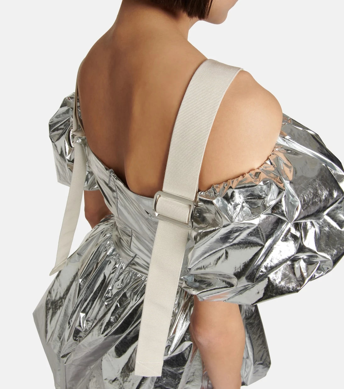 Simone Rocha - Puff-sleeve metallic minidress