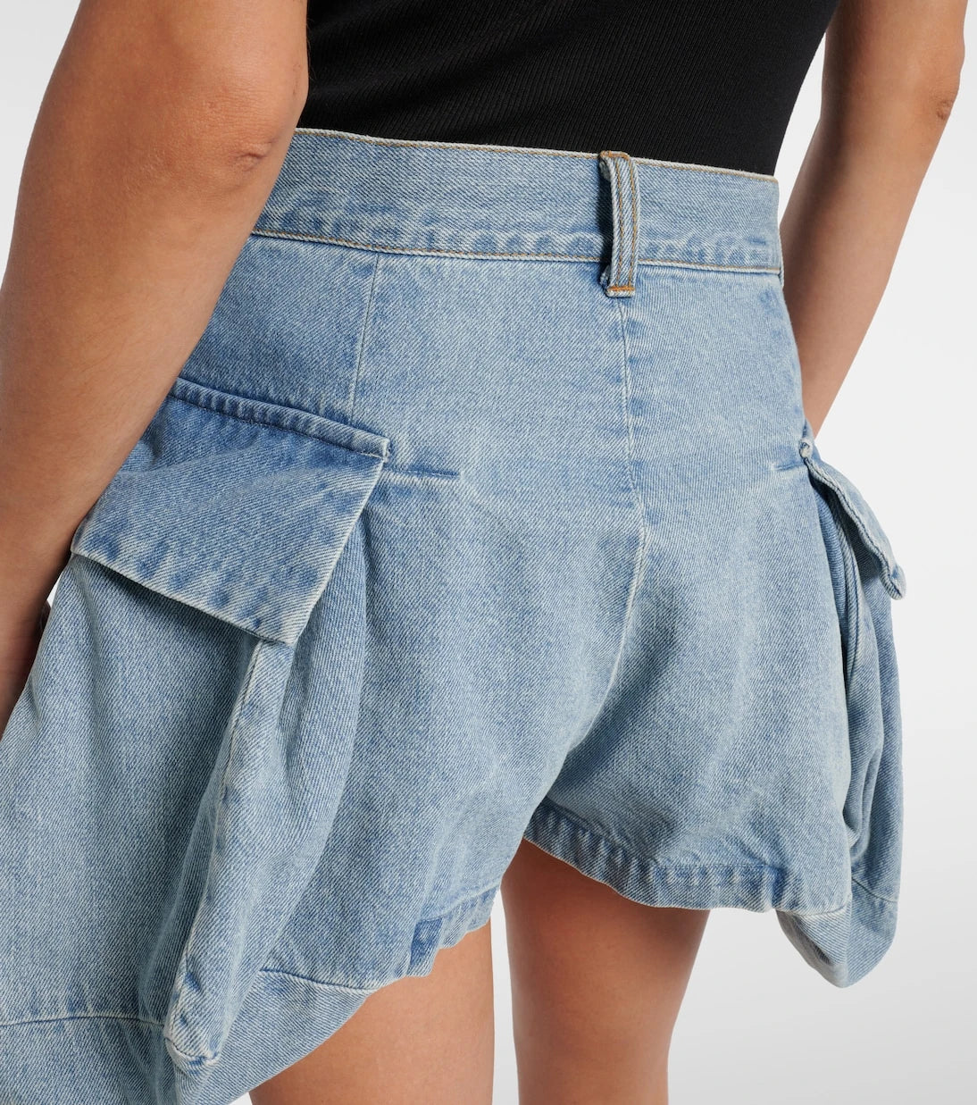 Sacai - Cargo denim shorts