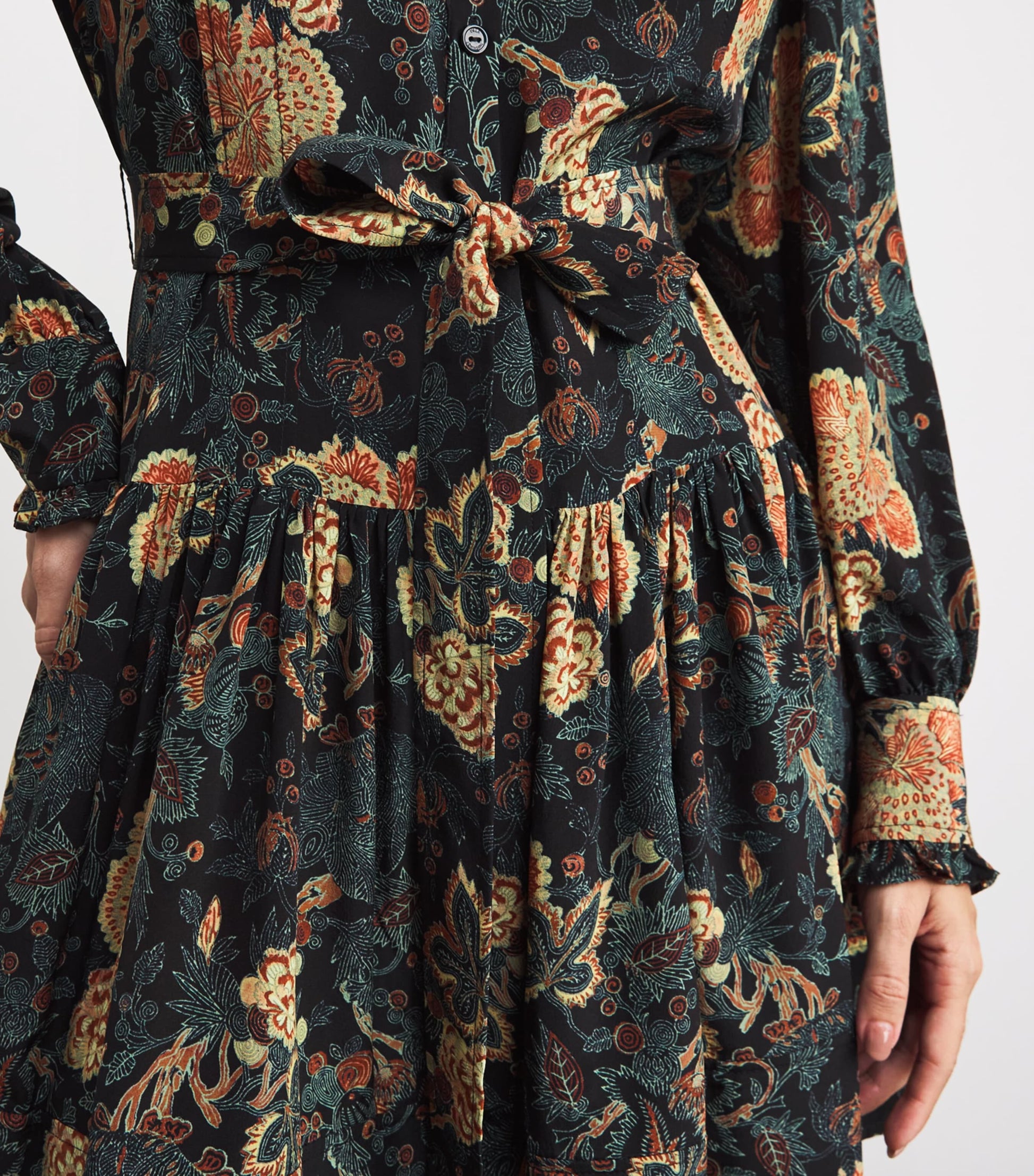 Ulla Johnson Green Silk Printed Simona Mini Dress