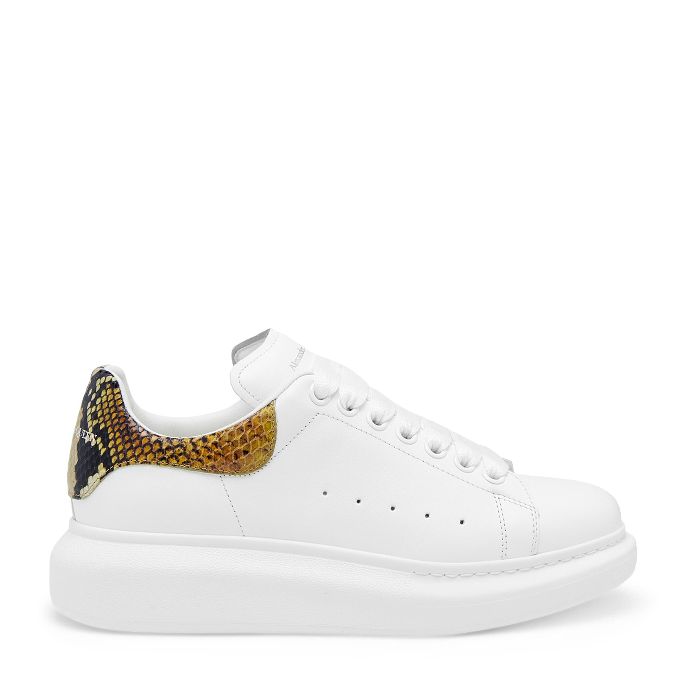 McQueen Ivory Leather Oversized Sneakers