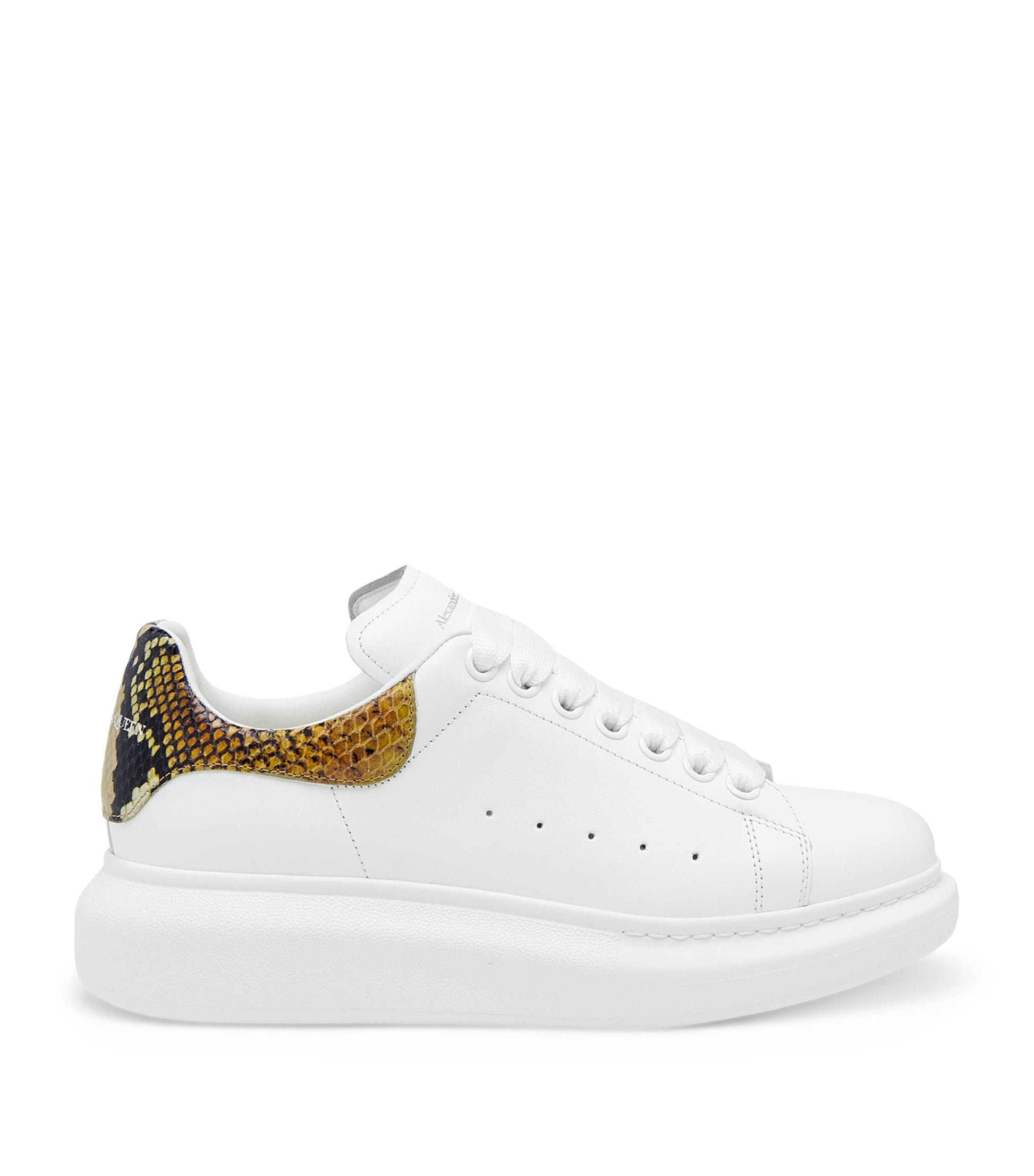 McQueen Ivory Leather Oversized Sneakers