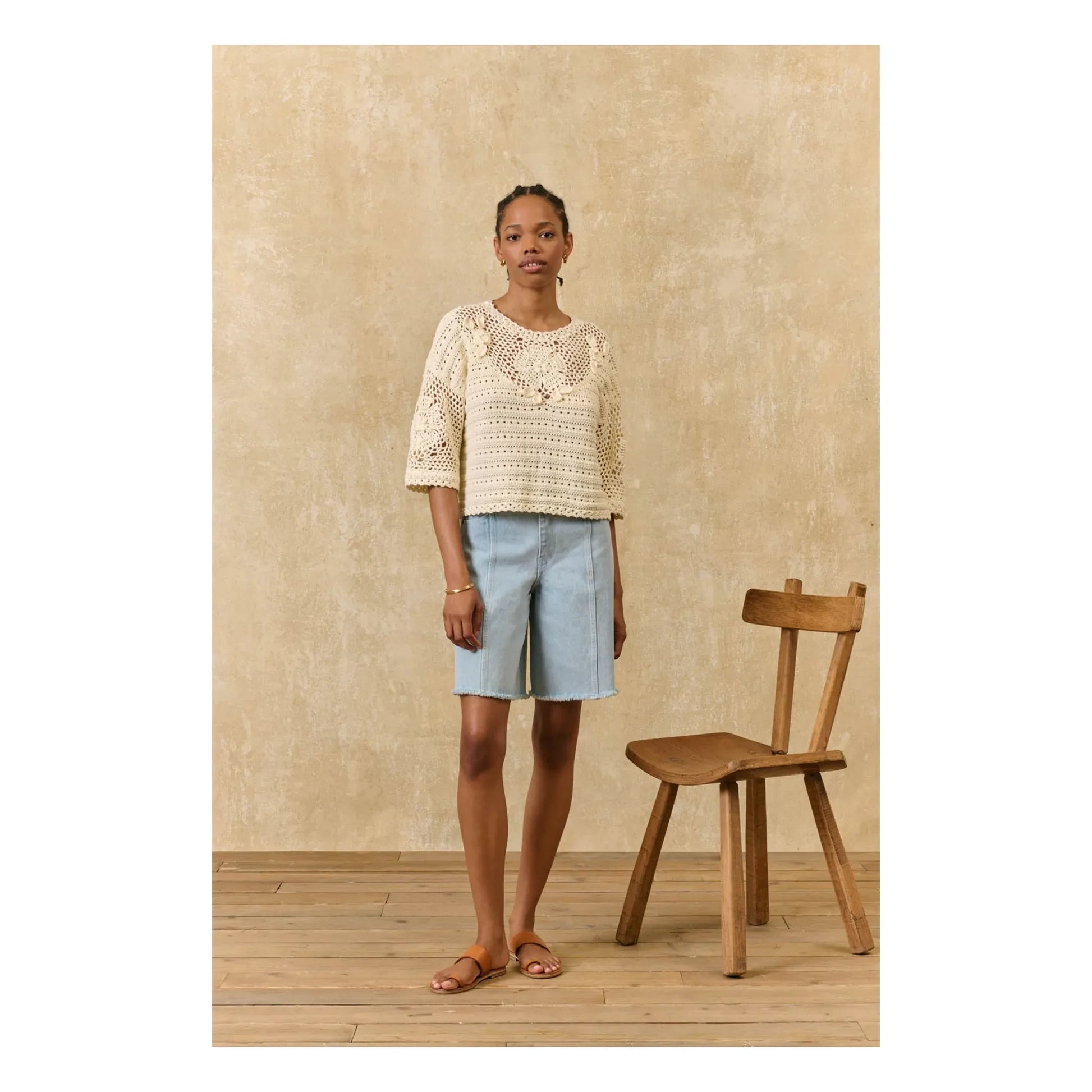 Louise Misha - Eleanor Cotton Top | Cream
