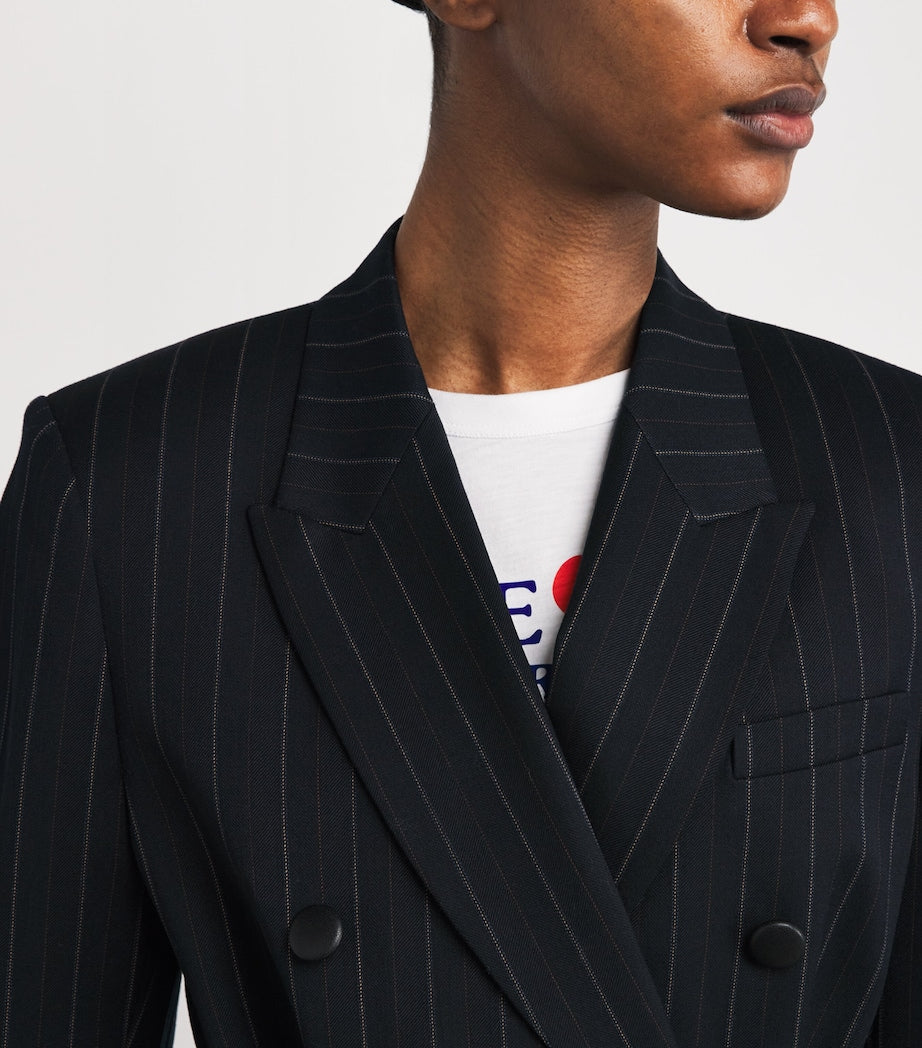 Navy Tie-Waist Virginia Blazer