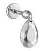 Faceted Pear Threaded Charm Earring (6.5mm)