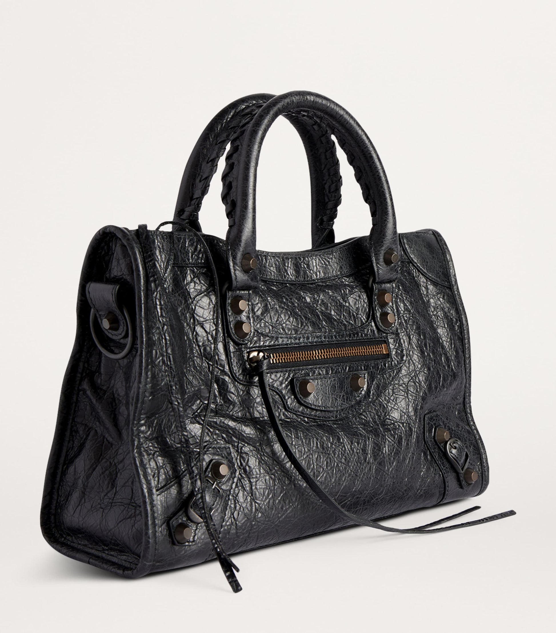 Balenciaga Black Small Leather Le City Top-Handle Bag