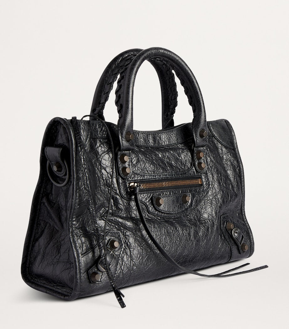 Balenciaga Black Small Leather Le City Top-Handle Bag