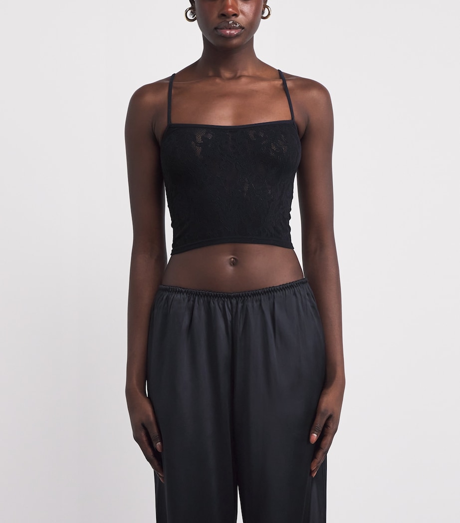 Lace Cropped Cami Top