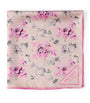 Pink Silk Floral Square Scarf