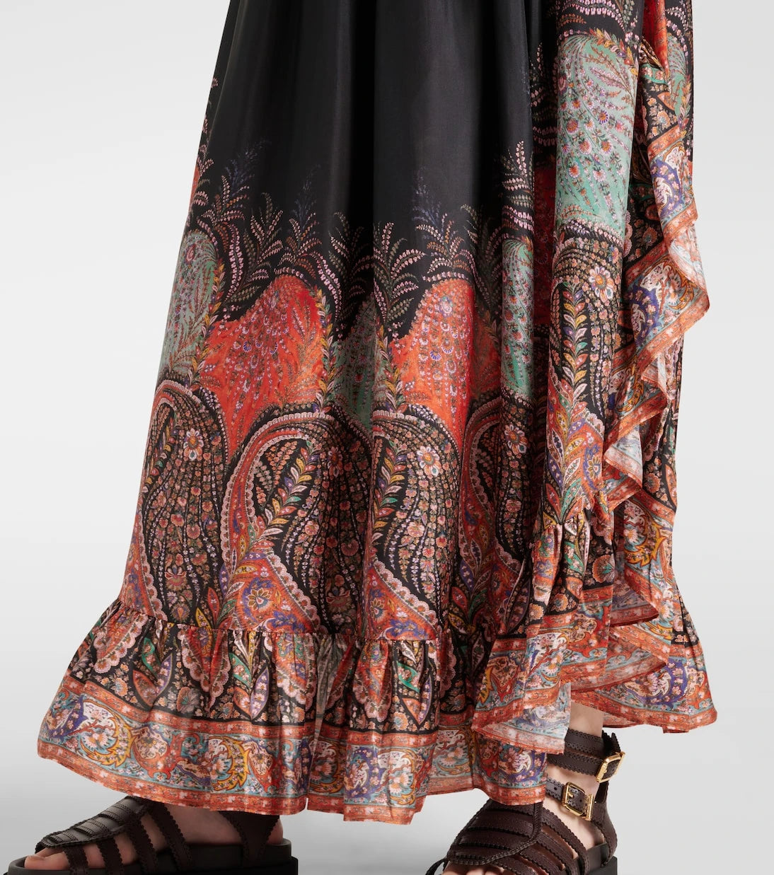 Zimmermann - Rhiannon ruffled silk maxi skirt