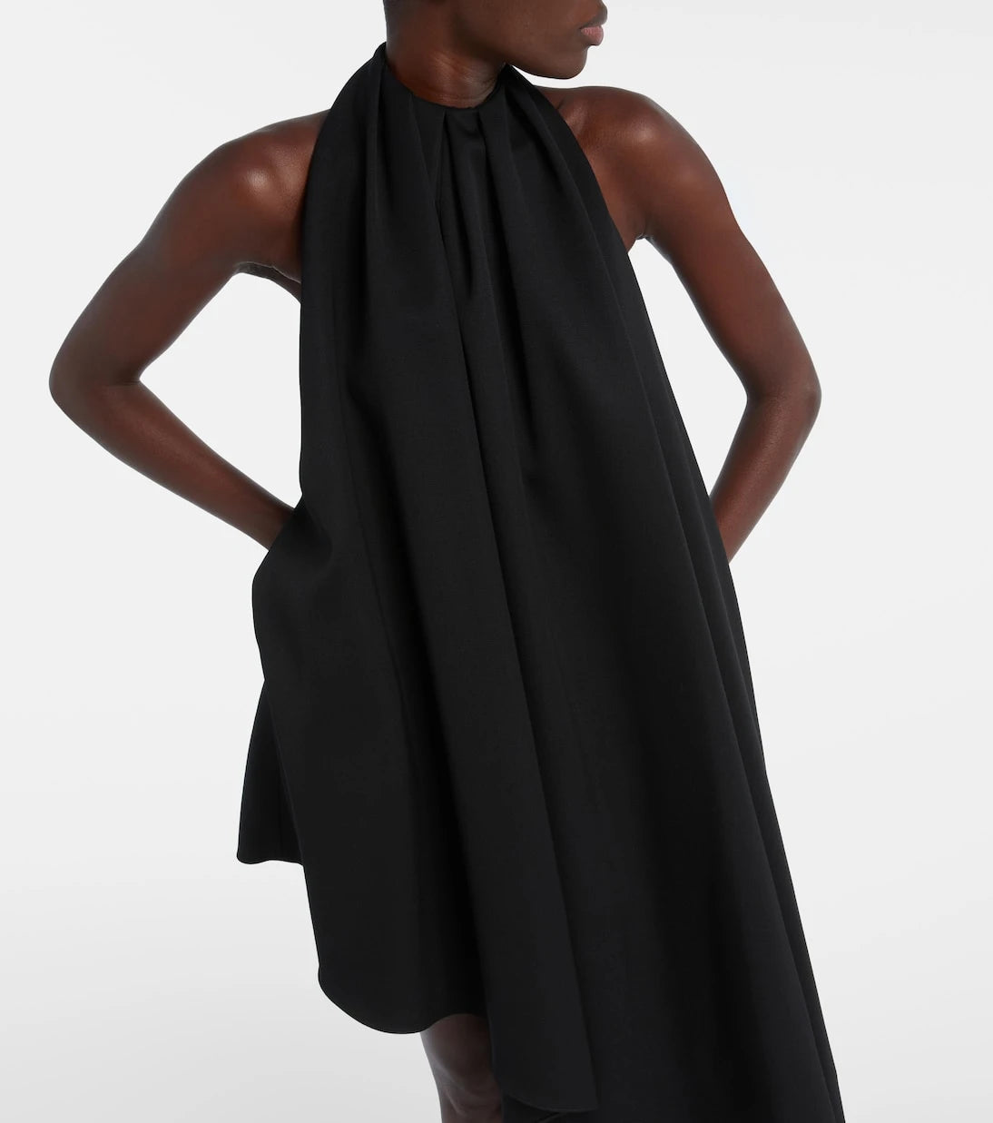 Givenchy - Asymmetric draped wool cocktail dress