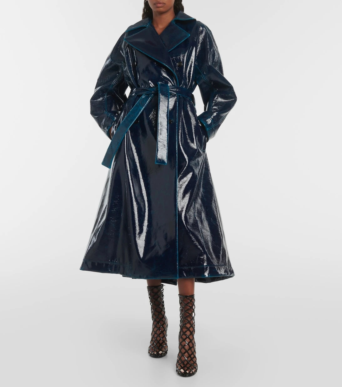 Alaïa - Coated wool-blend trench coat