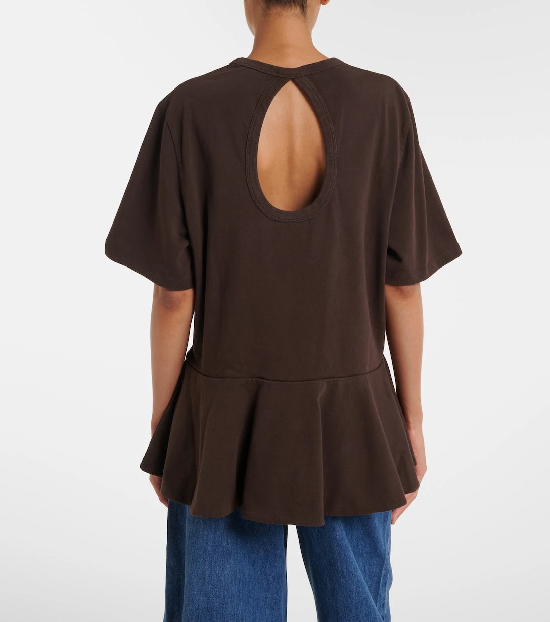 Rotate - Peplum cotton T-shirt