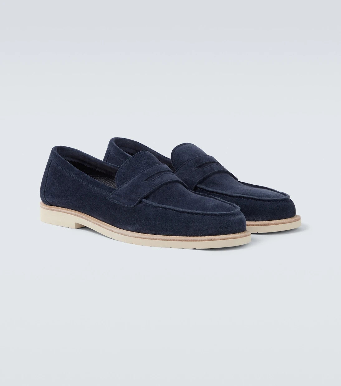 Brunello Cucinelli - Suede penny loafers