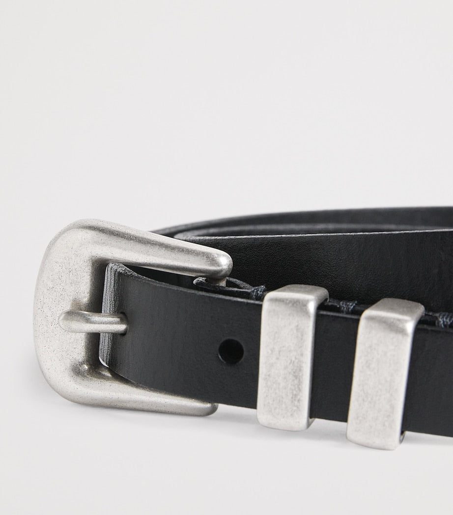 Polo Ralph Lauren Black Leather Western Belt