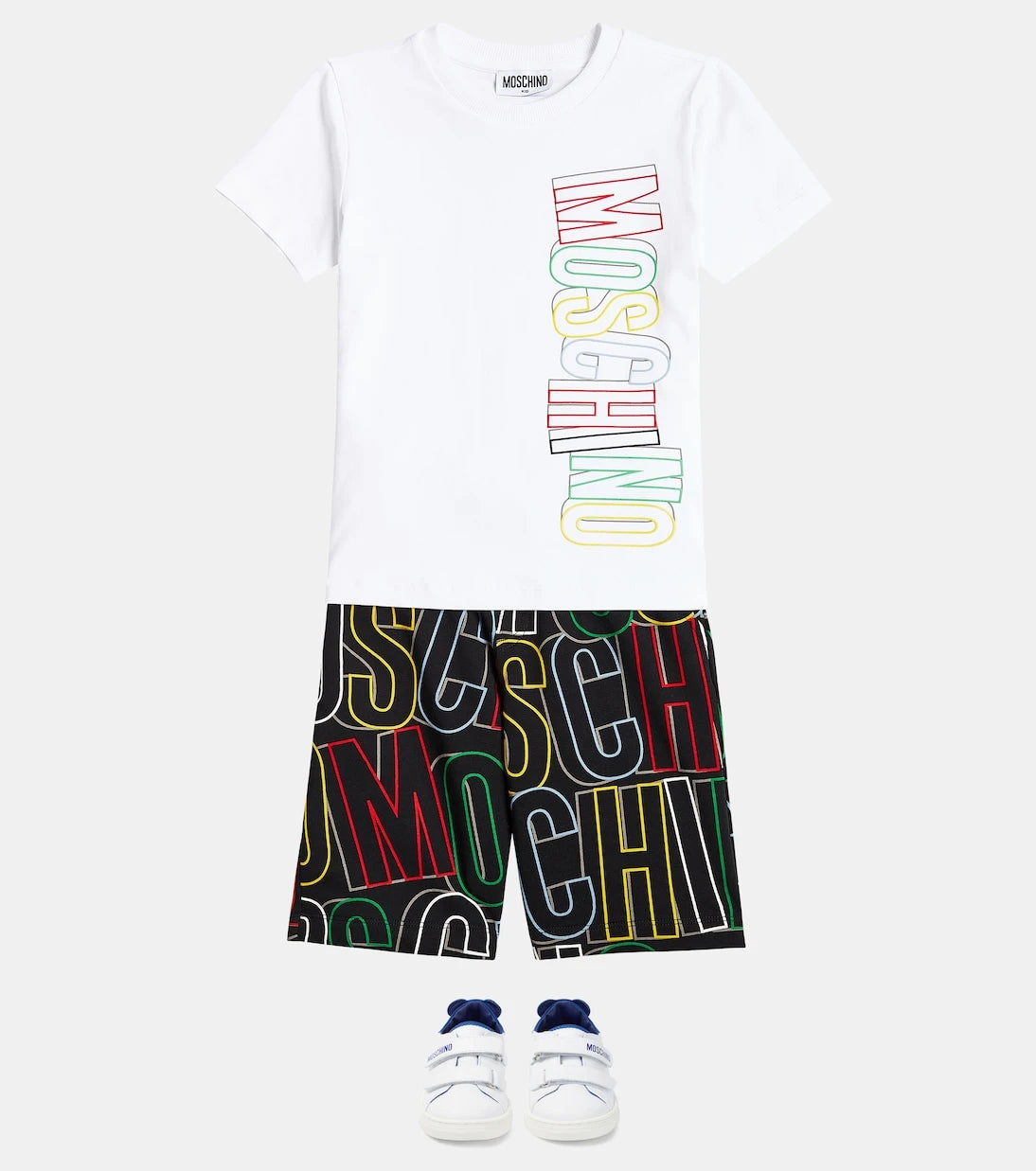 Moschino Kids - أحذية تيدي الرياضية الجلدية