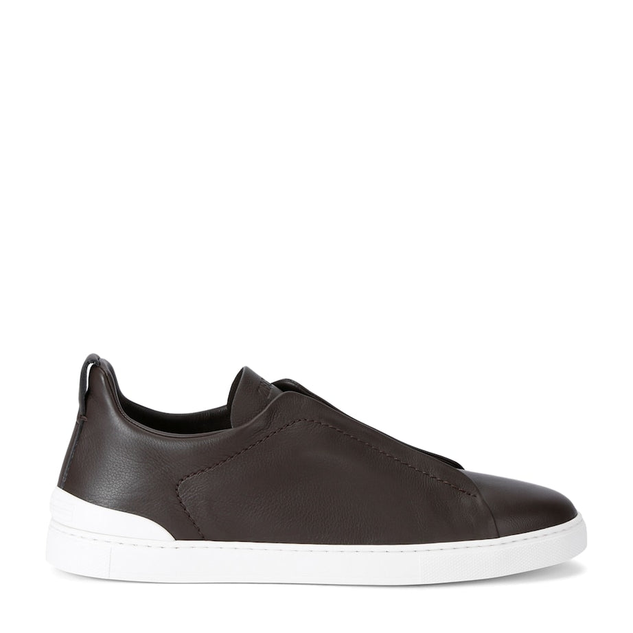 Zegna Leather Triple Stitch SECONDSKIN Sneakers