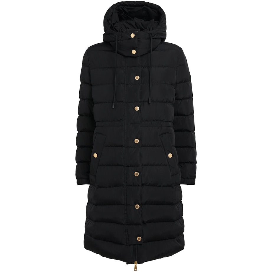 Weekend Max Mara Black Down Quilted Longline Jacket