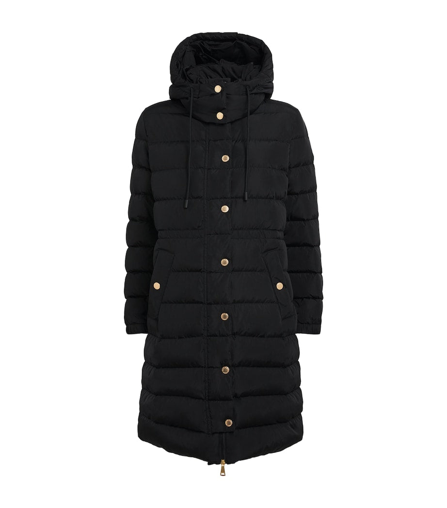 Weekend Max Mara Black Down Quilted Longline Jacket