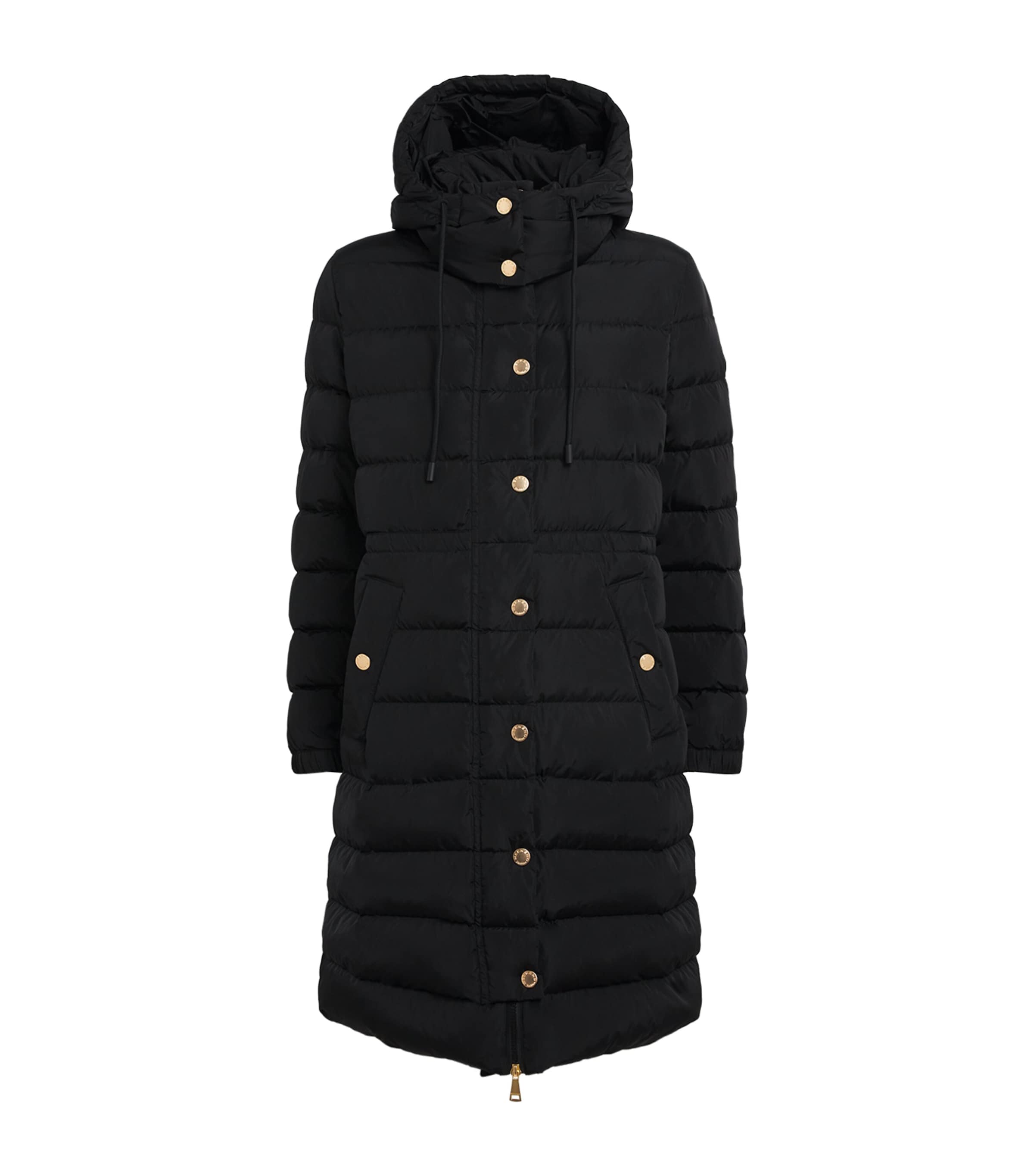 Weekend Max Mara Black Down Quilted Longline Jacket