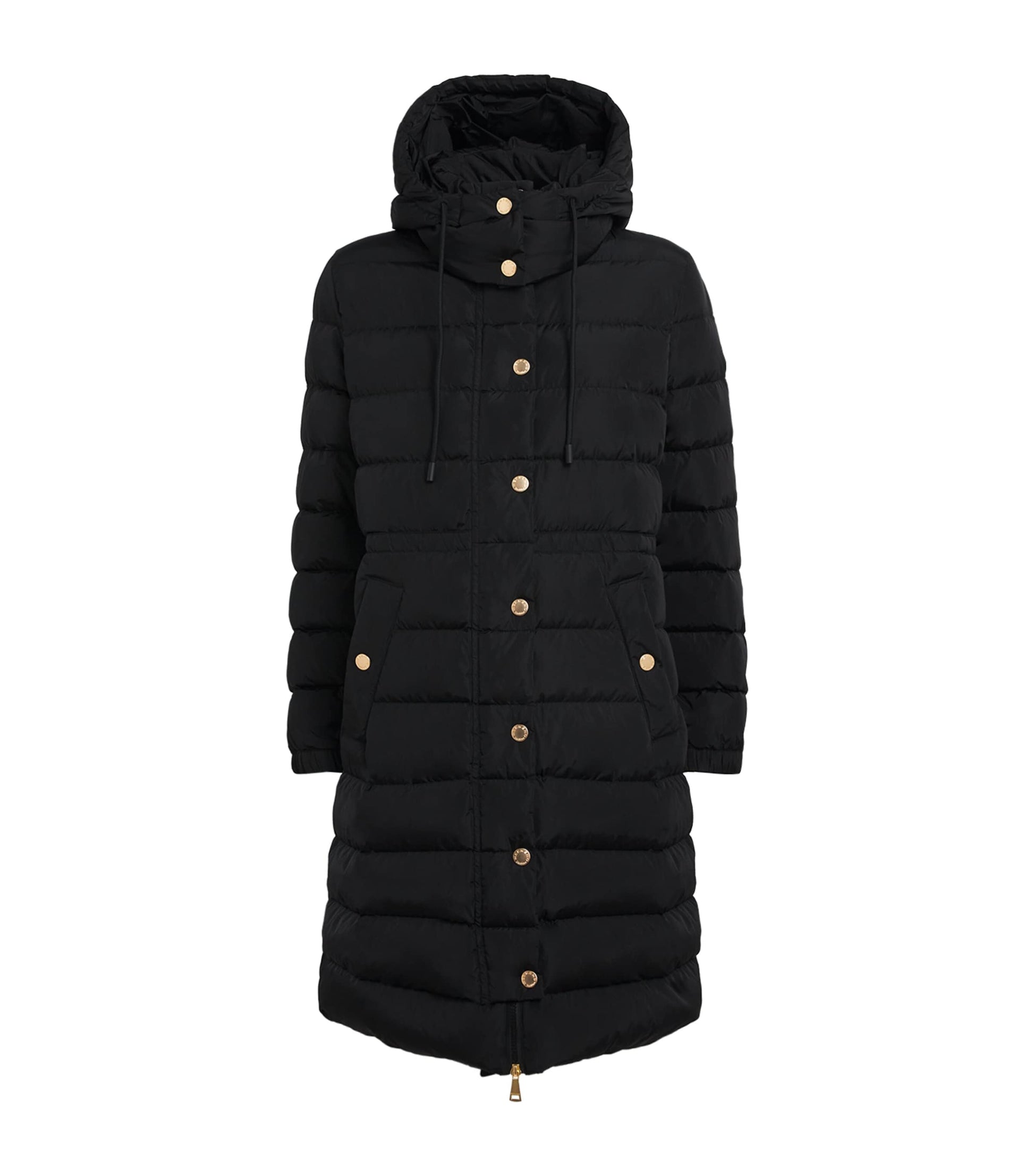 Weekend Max Mara Black Down Quilted Longline Jacket