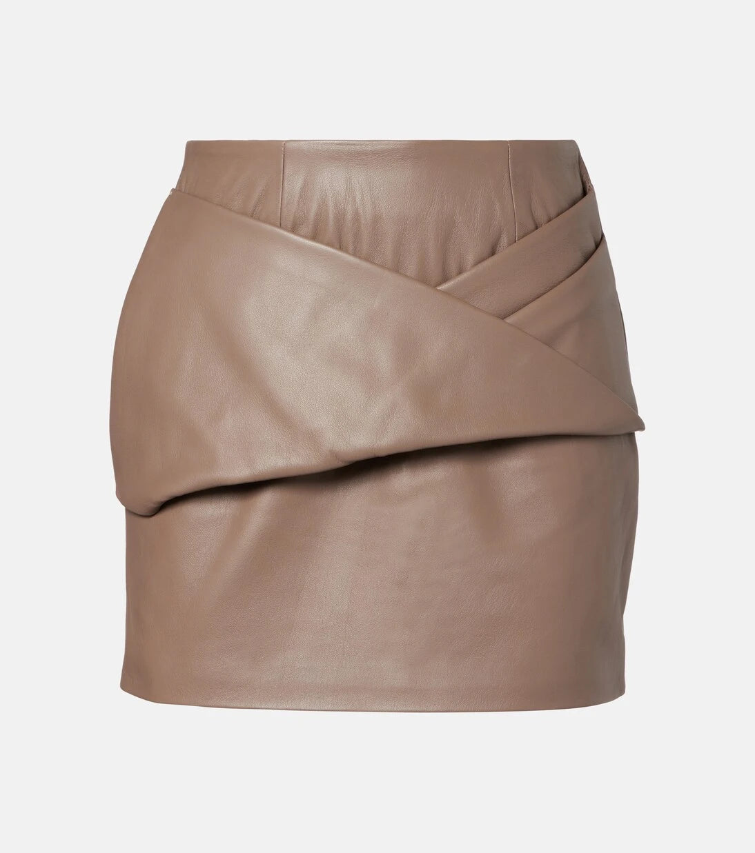 Tove - Liss pleated leather miniskirt
