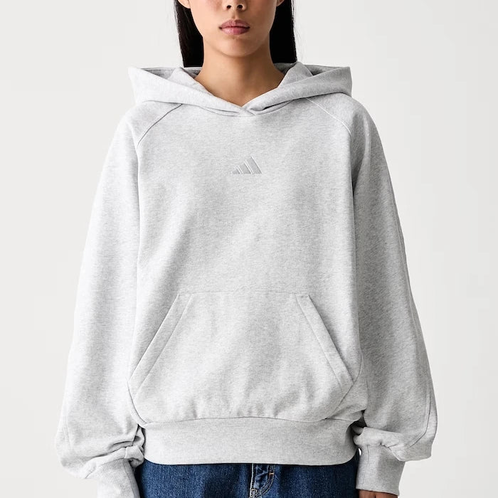 pamuktan kadın adidas kapüşonlu sweatshirt