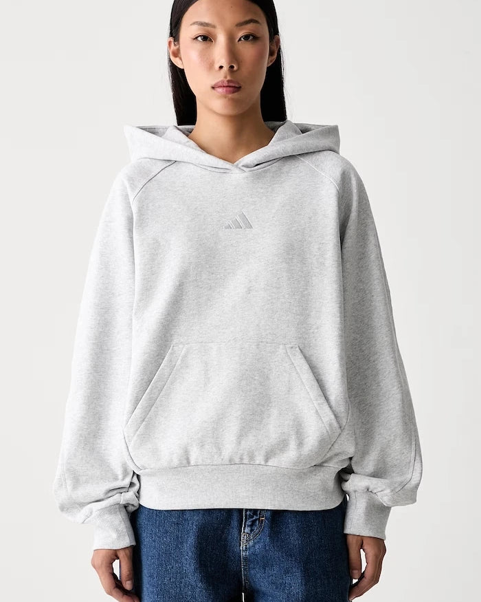 pamuktan kadın adidas kapüşonlu sweatshirt