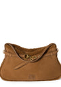 Suede-Shearling Aventure Shoulder Bag