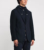 Eleventy Blue Knitted-Sleeve Layered Blazer
