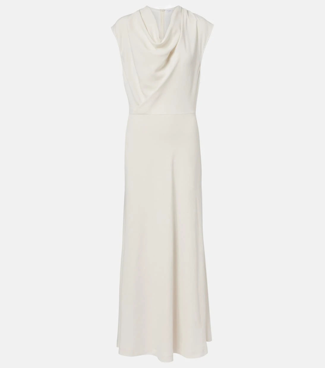 Brunello Cucinelli - Draped wool-blend maxi dress