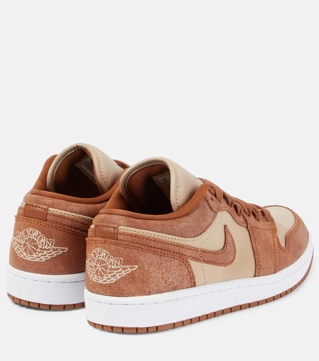 Nike - Air Jordan 1 Low suede-trimmed leather sneakers