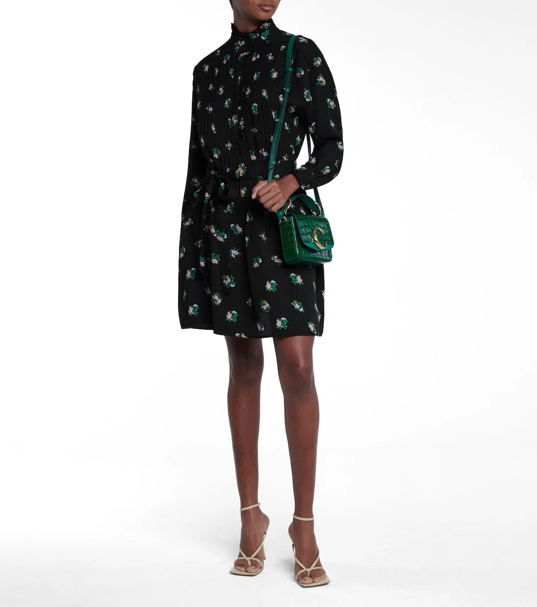 Tory Burch - Cora floral pleated shirt dress