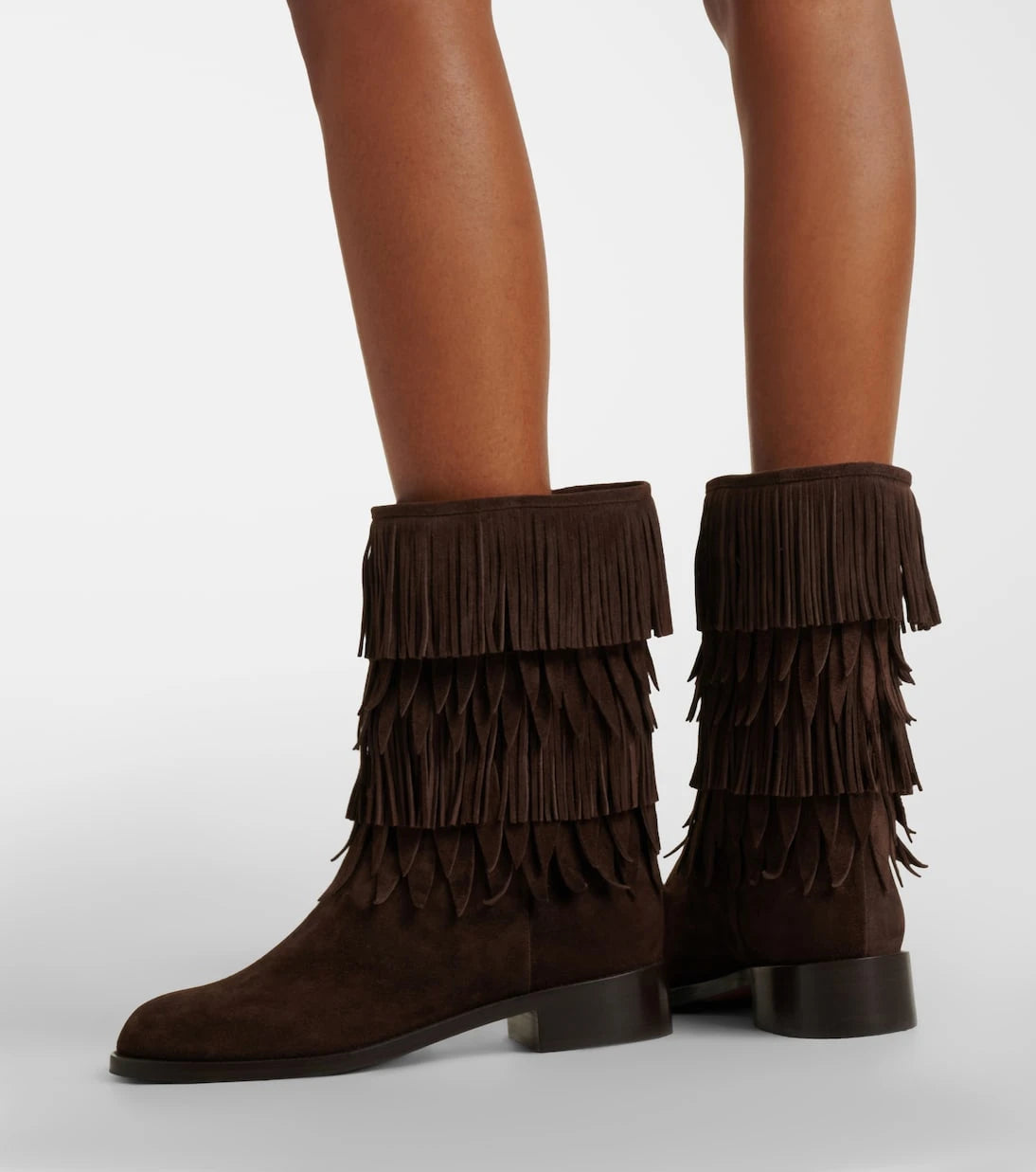 Aquazzura - Maverick fringed suede mid-calf boots