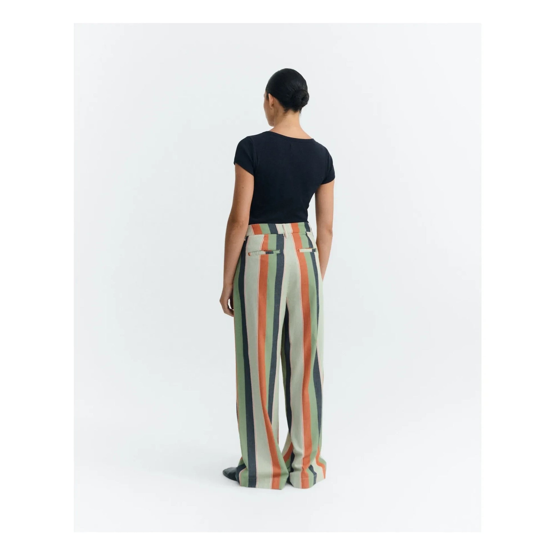 Thinking Mu - Pat Stripes Pants Organic cotton | Orange