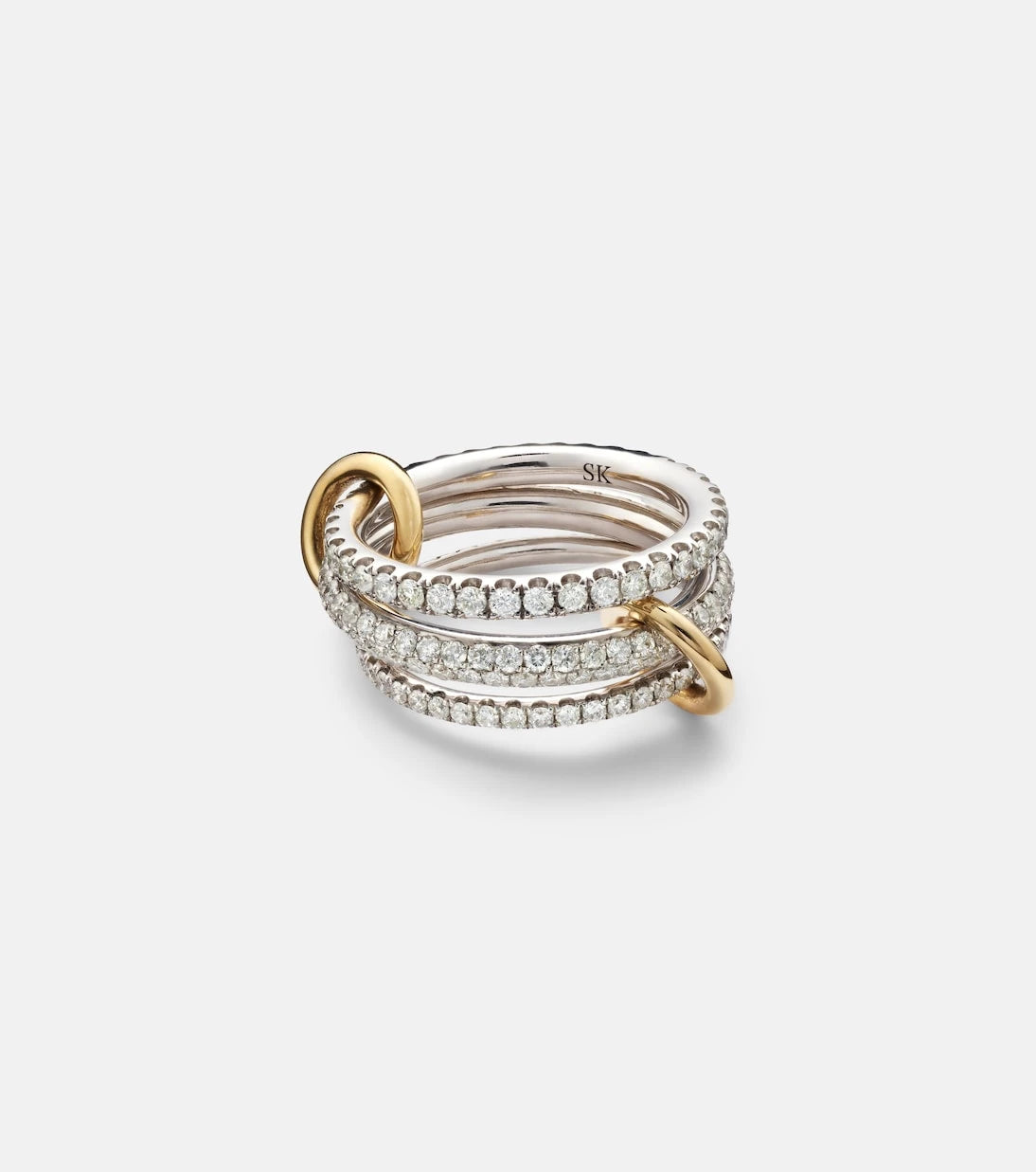 Spinelli Kilcollin - Nova sterling silver and 18kt gold ring with diamonds