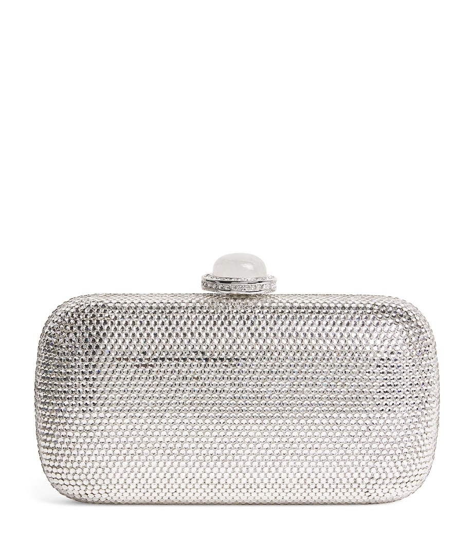 Judith Leiber Silver Embellished Soap Dish Clutch Bag