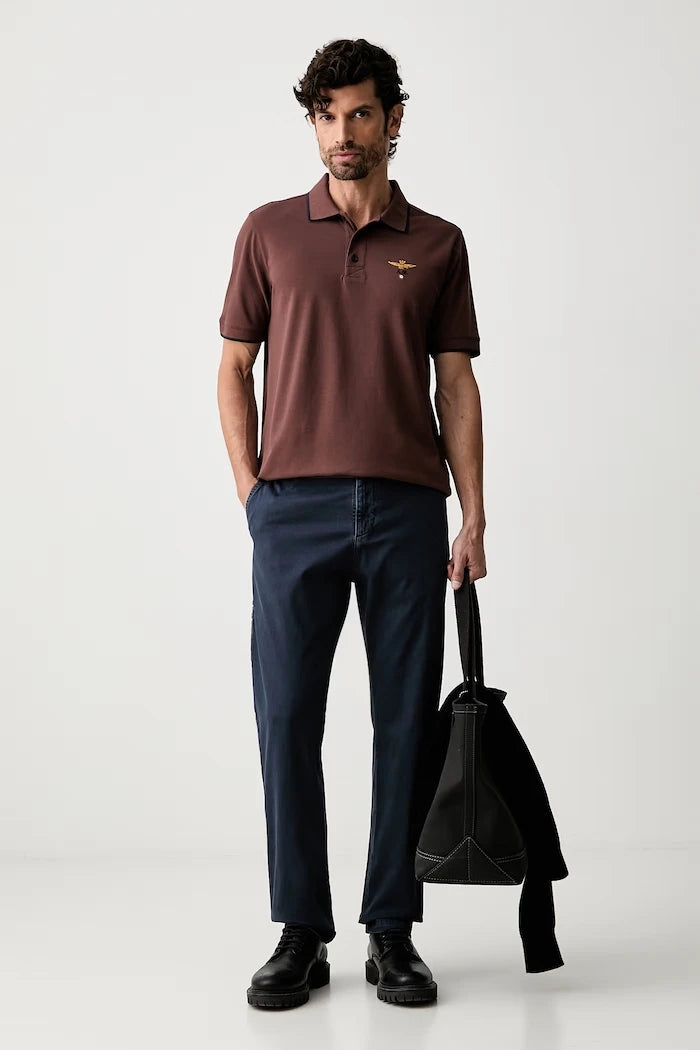 Aeronautica Militare erkek pamuk elastan chino pantolon