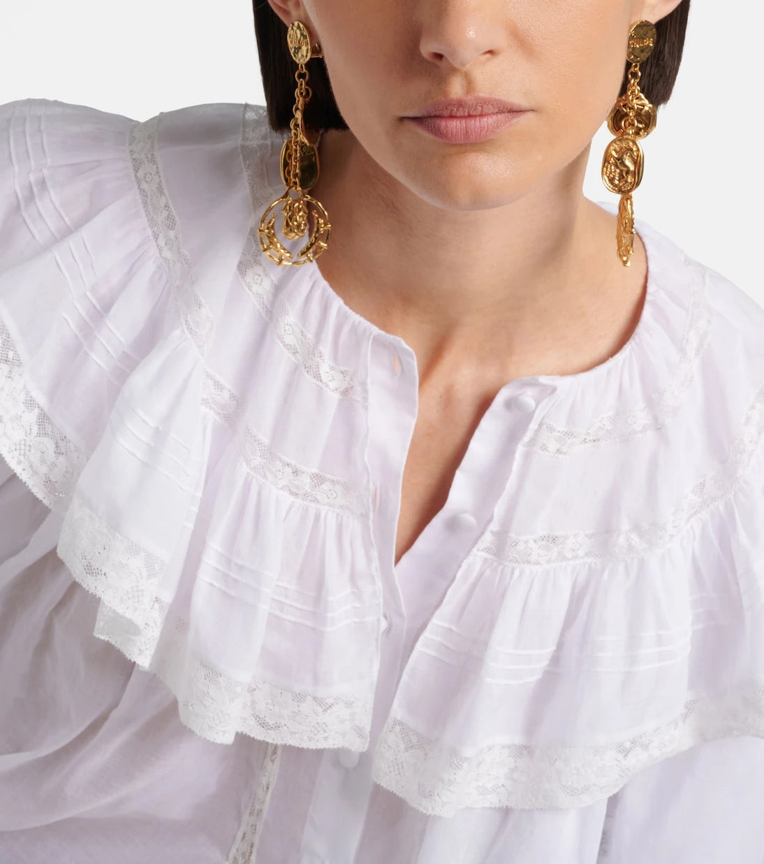 Chloé - Chloé Medals embellished drop earrings