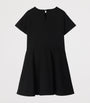 Burberry Kids Black Cotton Check Label Dress (3-12 Years)